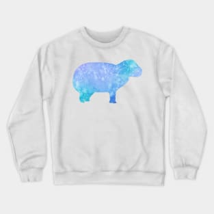 Dreamy pastel watercolor capybara silhouette Crewneck Sweatshirt